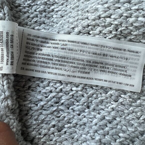 Abercrombie & Fitch Cotton Blend Cardigan Sweater Size L in Grey - Picture 6 of 7